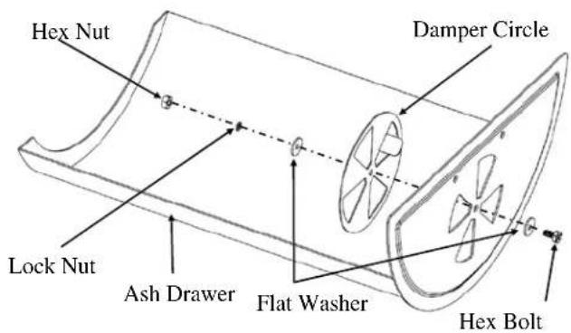 Hex Nut Damper Circle Lock Nut Ash Drawer Flat Washer Hex Bolt
