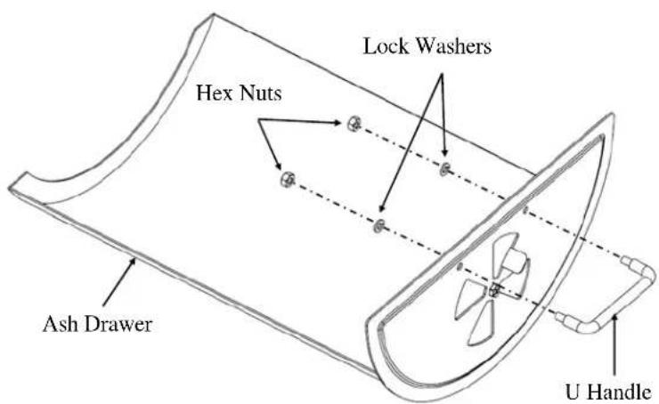 Hex Nuts Lock Washers Ash Drawer U Handle