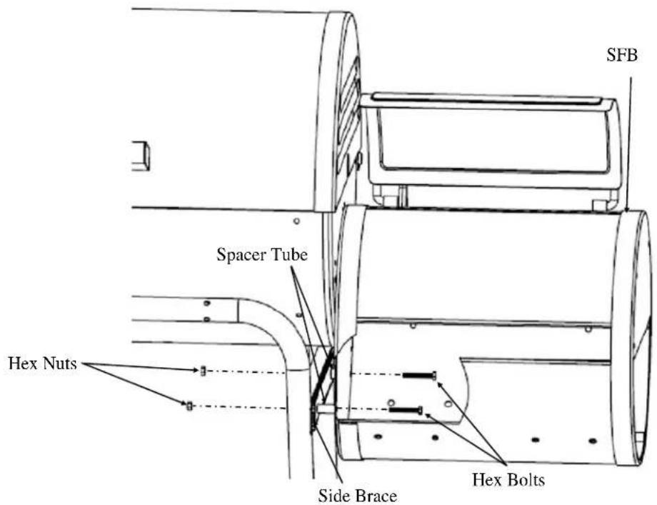 SFB Spacer Tube Hex Nuts Side Brace Hex Bolts