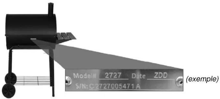 Model#: 2727 Date ZDD S/N: C 2727005471 A (exemple)