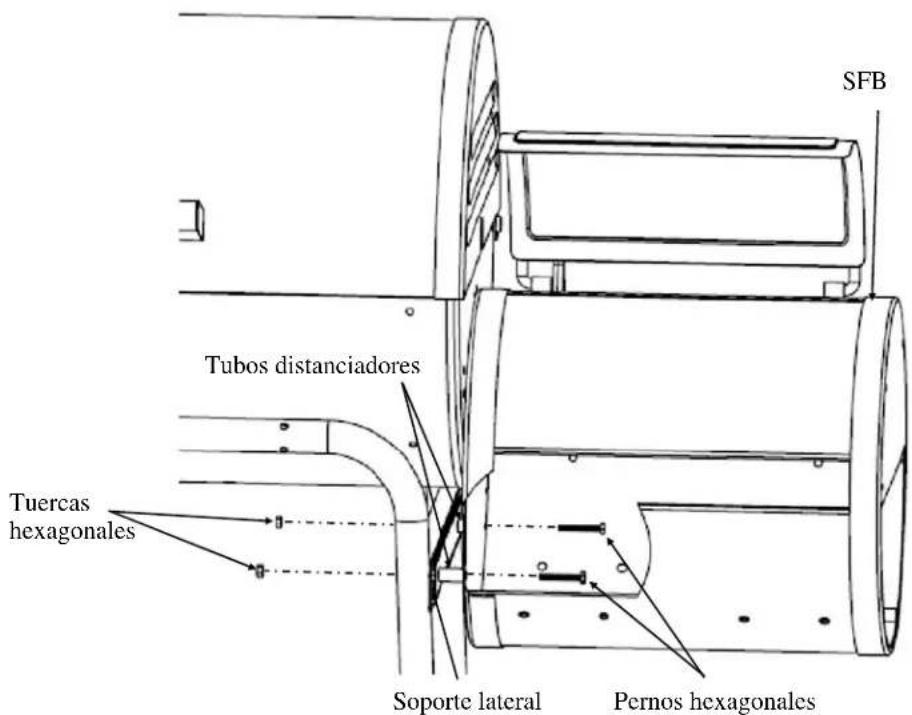 SFB Tubos distanciadores Tuercas hexagonales Soporte lateral Pernos hexagonales