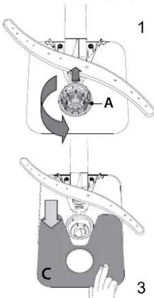 HOTPOINT HFC 3C41 CW X - Măsina de spălat vase nu trebuie適用ă fără filtrne sau dacă un filtru este desprins. - 1