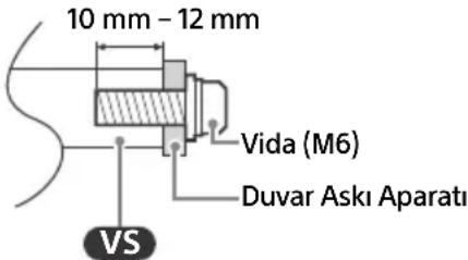 10 mm - 12 mm Vida (M6) Duvar Aski Aparati VS