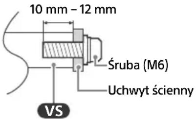 10 mm - 12 mm Śruba (M6) Uchwyt scienny VS