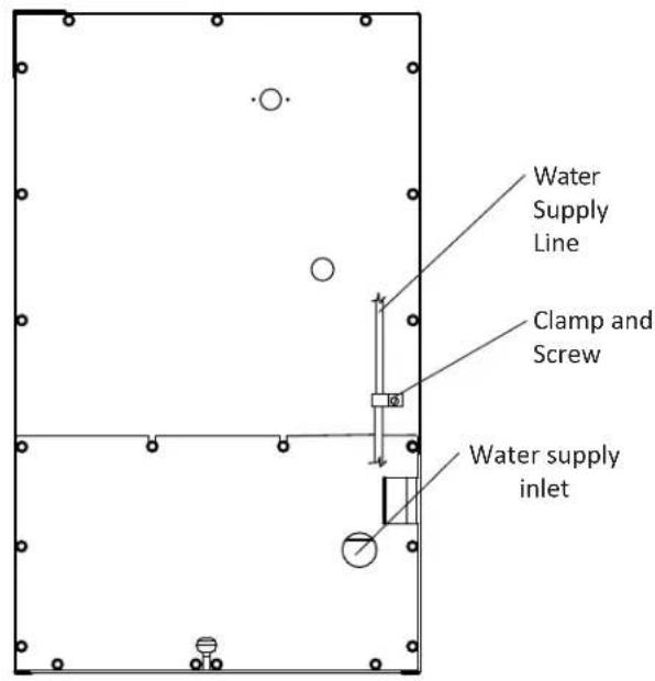 Water Supply Line Clamp and Screw Water supply inlet