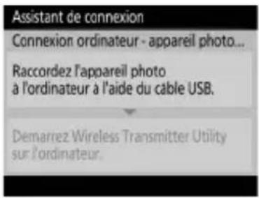 NIKON WT7 - Raccordez l'appareil photo à l'ordinateur en USB. - 1