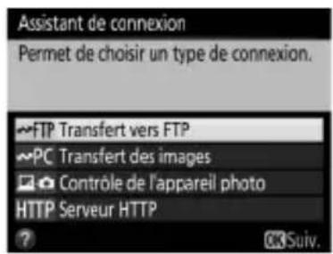 NIKON WT7 - Choisissez un type de connexion. - 1