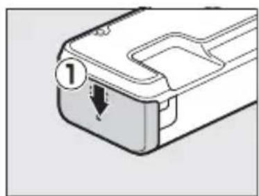 NIKON WT7 - Ouvrez le volet du logement pour accumulateur. - 1
