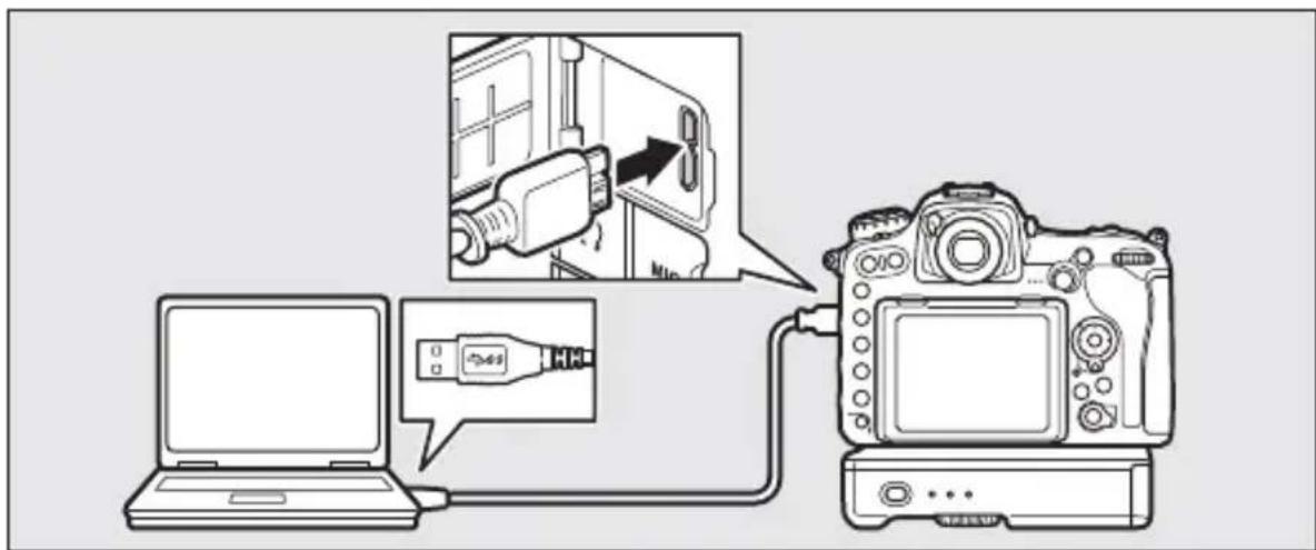 NIKON WT7 - Raccordez l'appareil photo. - 1