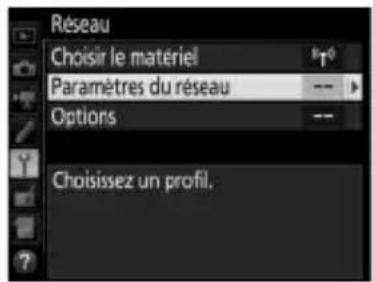 NIKON WT7 - Affichez les profils réseau. - 1