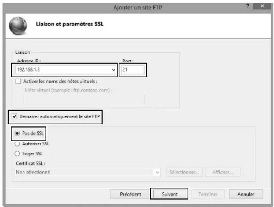 NIKON WT7 - Choisissez la liaison et les options SSL. - 1