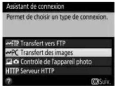 NIKON WT7 - Choisissez un type de connexion (8). - 1