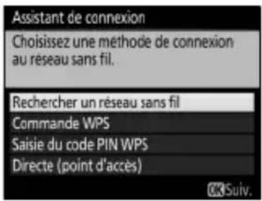 NIKON WT7 - Choisissez une méthode de connexion. - 1