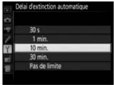 NIKON WT7 - Délai d'extinction automatique - 1