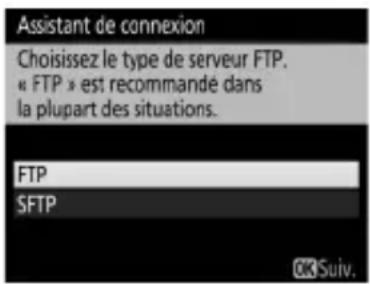NIKON WT7 - Choisissez le type de serveur. - 1