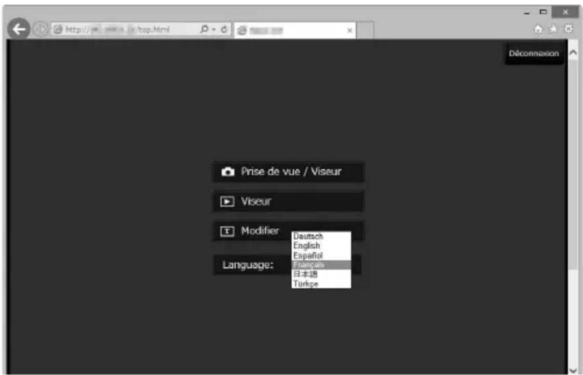 NIKON WT7 - Choisissez une langue. Cliquez sur Language. - 1