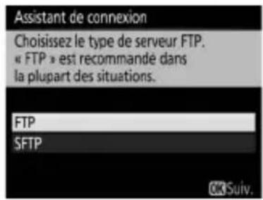 NIKON WT7 - Choisissez le type de serveur. - 2