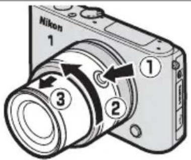 NIKON WPN2 - カメラにレンズを取り付け、鏡筒を繰り出す - 1