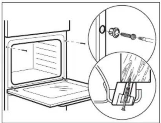 ZANUSSI ZOHNF1W1 - Securing the oven to the cabinet - 1