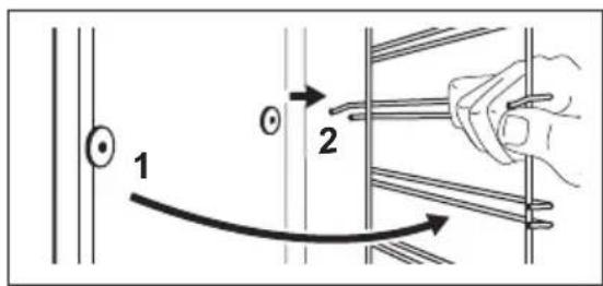ZANUSSI ZOHNF1W1 - Comment retirer : Supports de grille - 2