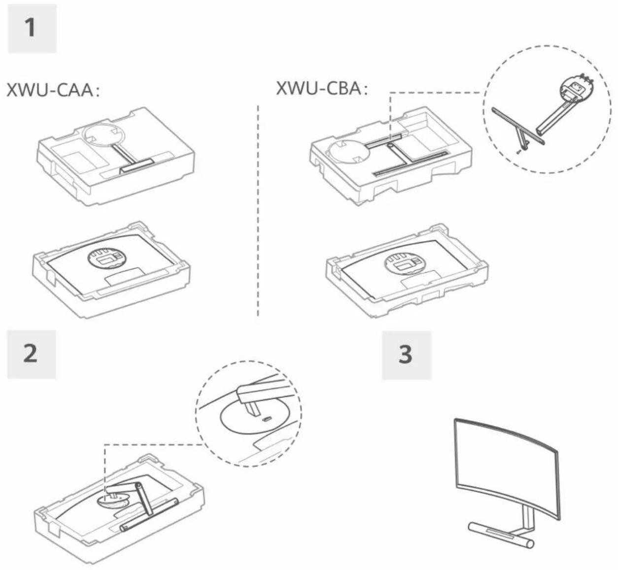 HUAWEI MateView GT - Installation du moniteur - 1