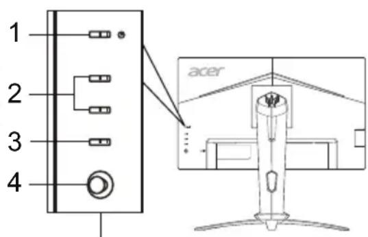 ACER Predator XB253QGW - Füusilised nupud - 1