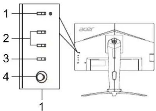 ACER Predator XB253QGW - External Controls - 2