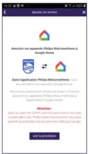 PHILIPS WelcomeEye Link - - Associer Philips WelcomeHome à Google Home - 2