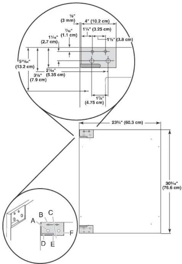 1/8" (3 mm) 4" (10.2 cm) 1 1/4" (3.25 cm) 1 1/2" (3.8 cm) 5 1/64" (13.2 cm) 2 7/4" (5.35 cm) 3 1/8" (7.9 cm) 1 7/8" (4.75 cm) 23 3/4" (60.3 cm) 30 1/8" (76.6 cm)