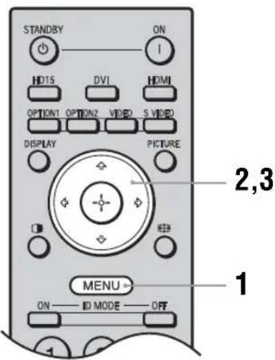 SONY FWDS42E1 - Description générale des menus - 1