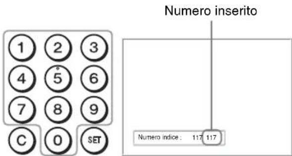 SONY FWDS42E1 - Con i tasti 0 - 9 del telecomando insertire il "Numero indice" del display da usare. - 1