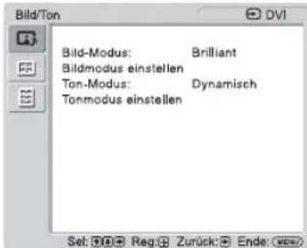 SONY FWDS42E1 - Einstellungen Auswählbare/einstellbare Optionen - 1