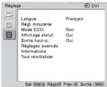 SONY FWDS47H1 - Réglages Réglage - 1