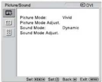 SONY FWDS47H1 - Settings Allows you to set/change - 1
