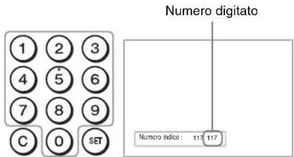 SONY FWDS47H1 - Immettere il "Numero indice" del monitor che si desidera utilizzare mediante i tasti 0-9 del telecomando. - 1