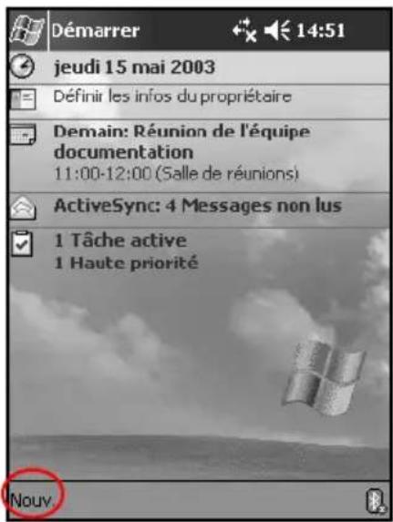 HP iPAQ h1945 - Creation d'informations - 1