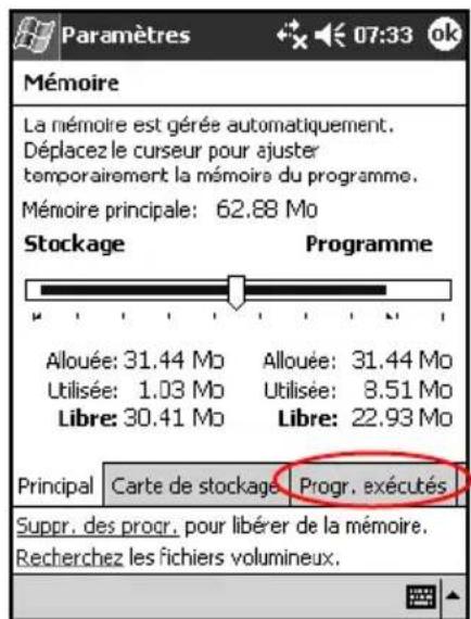 HP iPAQ h1945 - Fermeture d'une application - 1