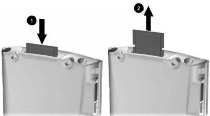 HP iPAQ h1945 - Retrait d'une carte d'extension Secure Digital - 1