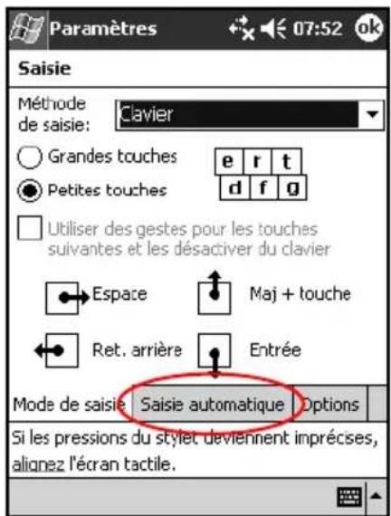 HP iPAQ h1945 - Modification des options de suggestion de mots - 1