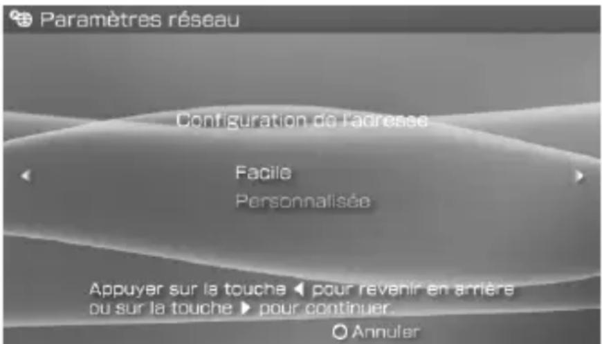SONY PSP1001 - Sélectionnez la méthode de définition de l'adresse. - 1