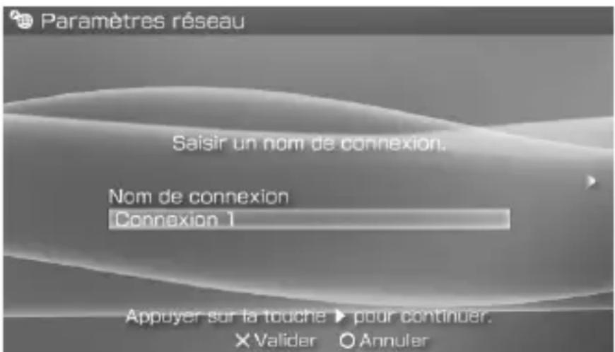 SONY PSP1001 - Création d'une nouvelle connexion réseau - 1