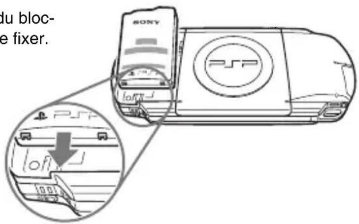 SONY PSP1001 - Insérez le bloc-batterie. - 1