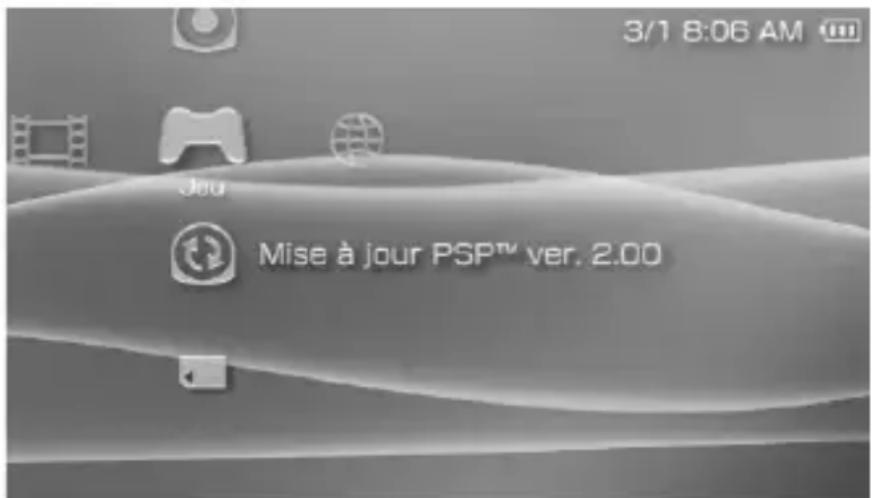 SONY PSP1001 - Insérez un UMD™ contenant les données de mise à jour. - 2