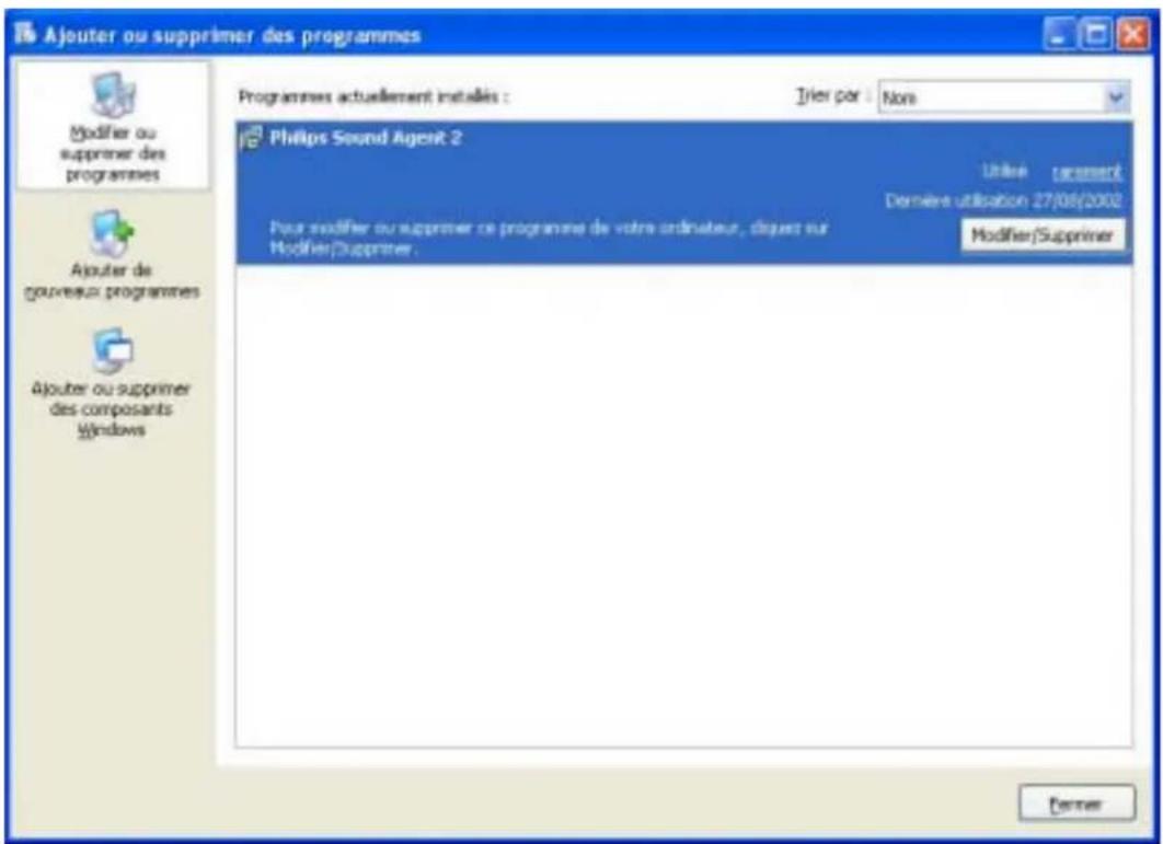 PHILIPS PSC604 - Désinstallation des pilotes logiciels - 1