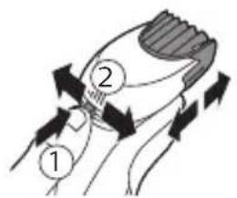 PHILIPS Series 6000 S6630 - Utilisation de l'accessoire barbe avec sabot (certains modèles uniquement) - 3