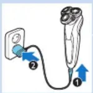 PHILIPS Series 9000 S9152 - Charging with the adapter - 1
