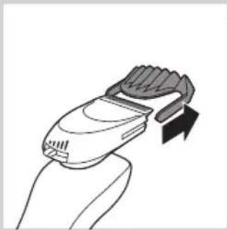 PHILIPS SensoTouch 3D RQ1257 - Utilizar o acessório do estilizador de barba com pente - 1