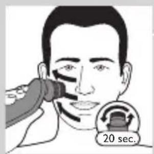 PHILIPS Series 7000 S7910 - Using the cleansing brush attachment - 3