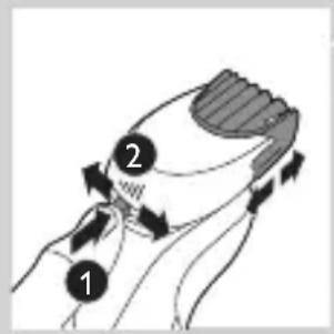 PHILIPS Series 7000 S7910 - Using the beard styler attachment with comb - 1
