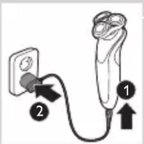 PHILIPS Series 7000 S7910 - Charging with the adapter - 1